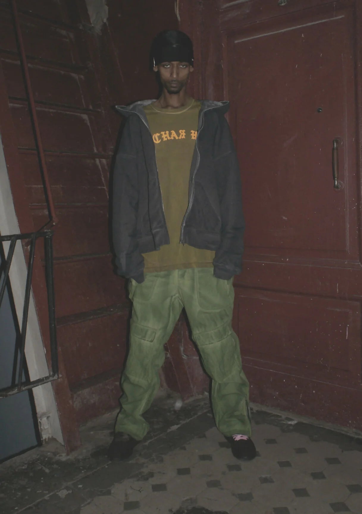 Green Faded Ripstop Pants