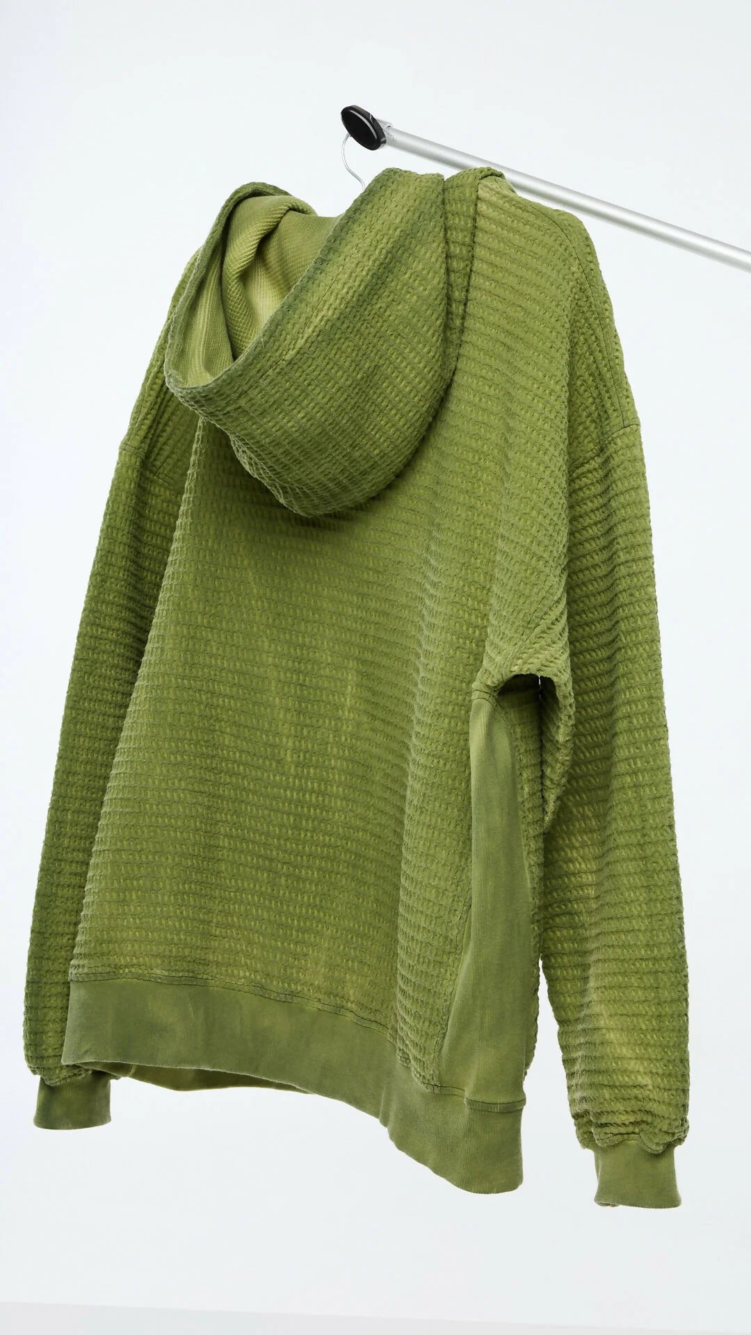 Green Faded Waffle Hoodie
