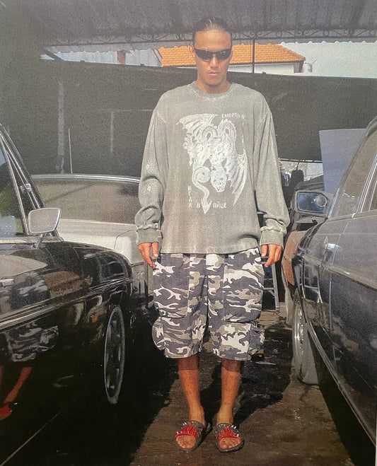 “Deathless” waffle longsleeve.