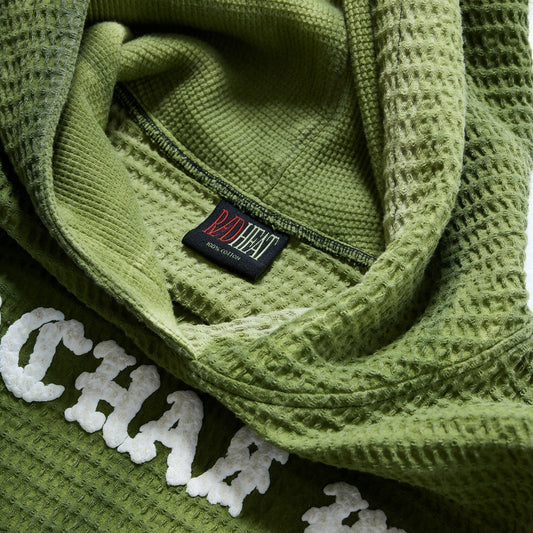 Green Faded Waffle Hoodie