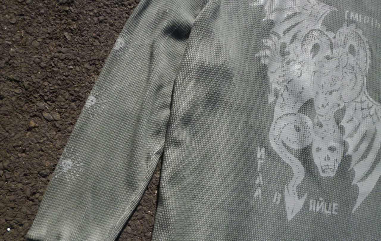 “Deathless” waffle longsleeve.