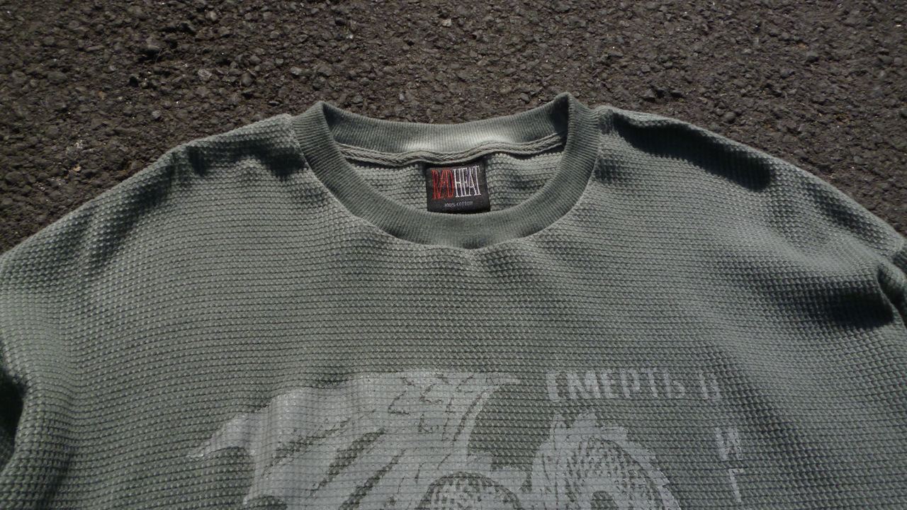 “Deathless” waffle longsleeve.